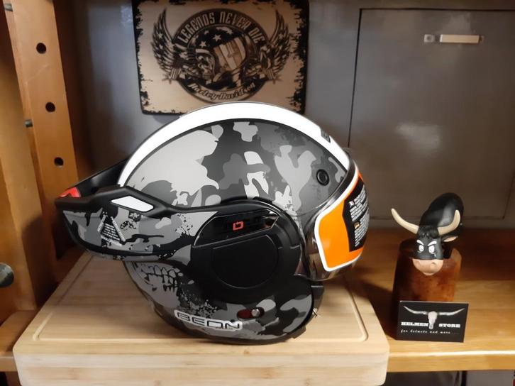 Beon stratos helm M motor scooter helm brommer helm skull M, Motoren, Kleding | Motorhelmen, Dames, Heren, Systeemhelm, M, Overige merken
