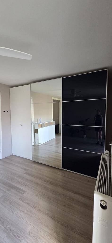 IKEA Pax Schuifdeuren Blauw Spiegelglas 209x236cm, Huis en Inrichting, Kasten | Kledingkasten, Gebruikt, 200 cm of meer, Met deur(en)