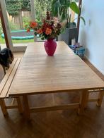 IKEA tafel + banken, verstelbaar, kindvriendelijk, Ophalen, Gebruikt, 100 tot 150 cm, 200 cm of meer