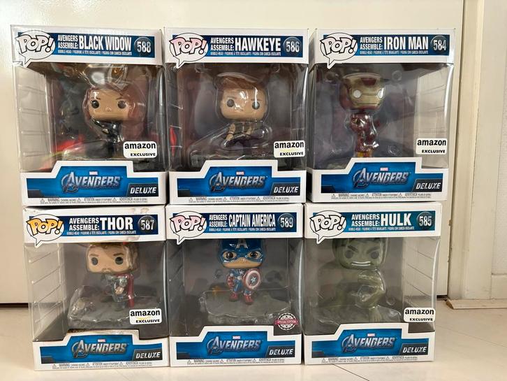 Marvel Avengers Assemble Funko Pop! Set, Kinderen en Baby's, Speelgoed | Actiefiguren, Gebruikt, Ophalen of Verzenden