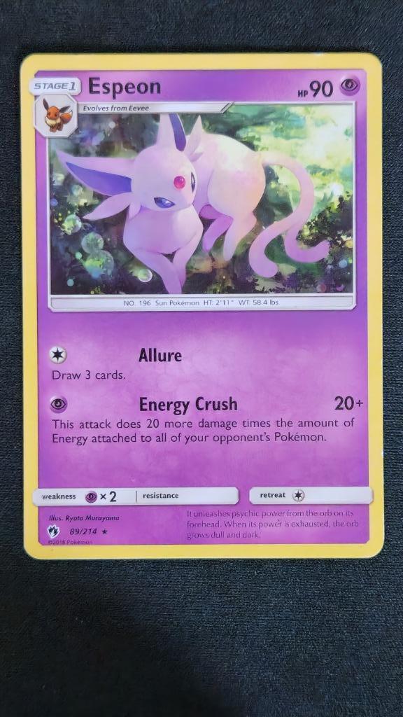 Espeon (LOT 89) Pokémon kaart, Hobby en Vrije tijd, Verzamelkaartspellen | Pokémon, Zo goed als nieuw, Losse kaart, Ophalen of Verzenden