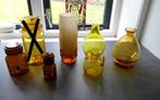 Bruine glazen potten en vazen., Ophalen
