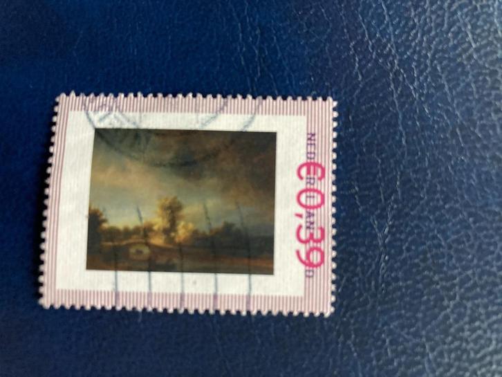 Persoonlijke postzegel Rembrandt Landschap met stenen brug, Postzegels en Munten, Postzegels | Nederland, Gestempeld, Na 1940