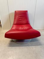 Montis Olivier rood leer, Huis en Inrichting, Fauteuils, Ophalen, Gebruikt, Leer, 50 tot 75 cm