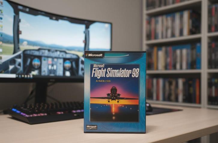 Microsoft Flight Simulator 98 - Vlieg als een baas!, Spelcomputers en Games, Games | Pc, Zo goed als nieuw, Simulatie, 1 speler