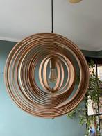 Ronde houten hanglamp, Ophalen, 50 tot 75 cm, Zo goed als nieuw, Modern