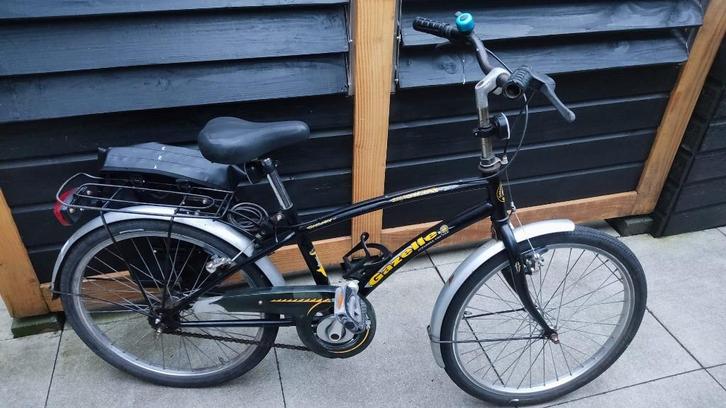 Jongensfiets 22 inch (afstand grond tot zadel 66 - 80 cm), Fietsen en Brommers, Fietsen | Jongens, Gebruikt, 22 inch, Handrem