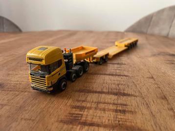 Herpa Scania 164L 8x4 met dieplader böckenholt beschikbaar voor biedingen