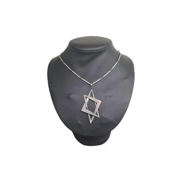 Vintage zilveren ketting met Davidster beschikbaar voor biedingen