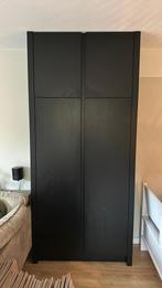 Zwarte houten maatkast, Huis en Inrichting, Kasten | Kledingkasten, Ophalen, Zo goed als nieuw, 25 tot 50 cm
