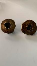 Bronzen oorbellen met zilveren clip, Ophalen of Verzenden, Nieuw, Overige materialen