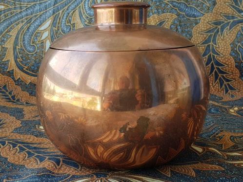 Mooie oude vintage Rumidor tabaksdoos uit Amerika van koper., Antiek en Kunst, Antiek | Woonaccessoires, Ophalen of Verzenden