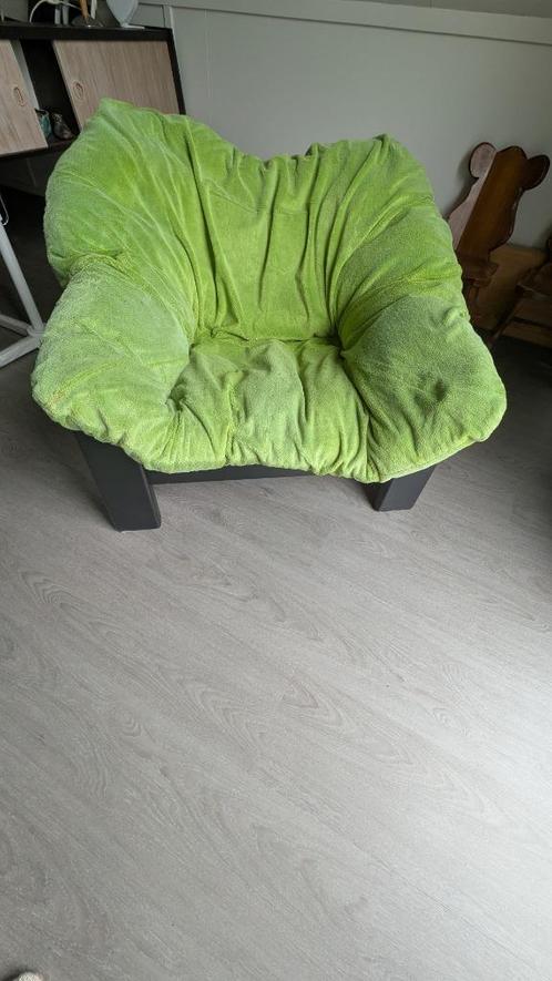Leolux zitzak fauteuil (1974), Huis en Inrichting, Stoelen, Gebruikt, Eén, Hout, Stof, Overige kleuren, Ophalen