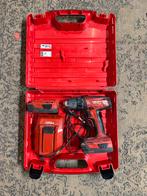Hilti Boorschroefmachine SFC 22-A met Acculader en 2 accu’s, Ophalen of Verzenden, Gebruikt, Boor- en Schroefmachine, Variabele snelheid