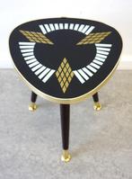 Vintage bijzettafel niertafel Rockabilly plantentafel 50's, Ophalen of Verzenden, Gebruikt, Vintage retro messing rockabilly fifties bijzettafel
