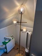 Gouden Kwantum Stalamp incl. Lampen, Huis en Inrichting, Lampen | Vloerlampen, Ophalen, Zo goed als nieuw, Metaal, 150 tot 200 cm