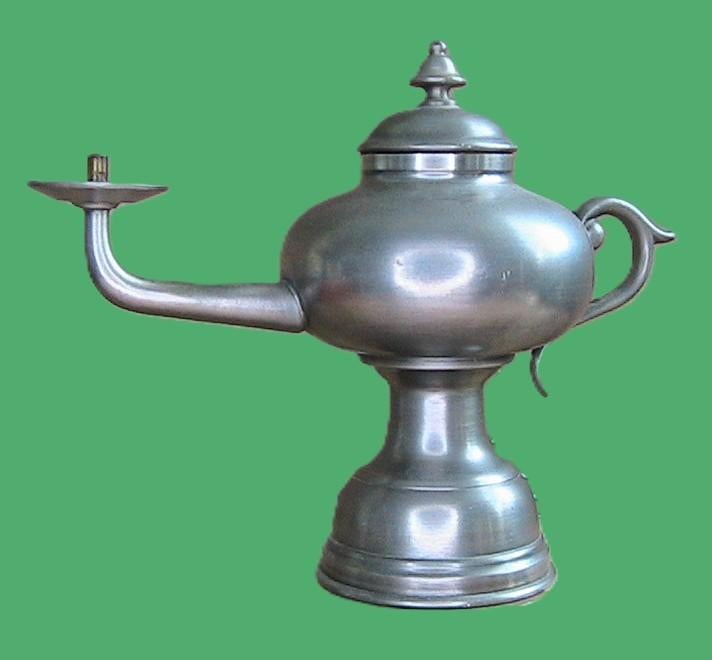 Tinnen Olielampje, Antiek en Kunst, Antiek | Tin, Ophalen of Verzenden