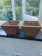 Twee Birma rieten mandjes, Ophalen of Verzenden, Zo goed als nieuw, Rond, Riet