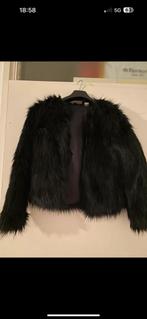 Faux fur teddy jas H&M 36 S zwart winterjas jasje coat, H&M, Zwart, Ophalen of Verzenden, Zo goed als nieuw