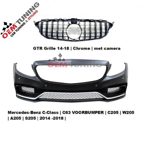 C63 VOORBUMPER | C205 W205 A205 S205 | 2014-2018| GTR Chrome, Auto diversen, Tuning en Styling, Ophalen of Verzenden