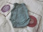 Blauwgroen/wit prematuur rompertje krokodilletjes 44 zgan, Nacht- of Onderkleding, Ophalen of Verzenden, Zo goed als nieuw, Prenatal