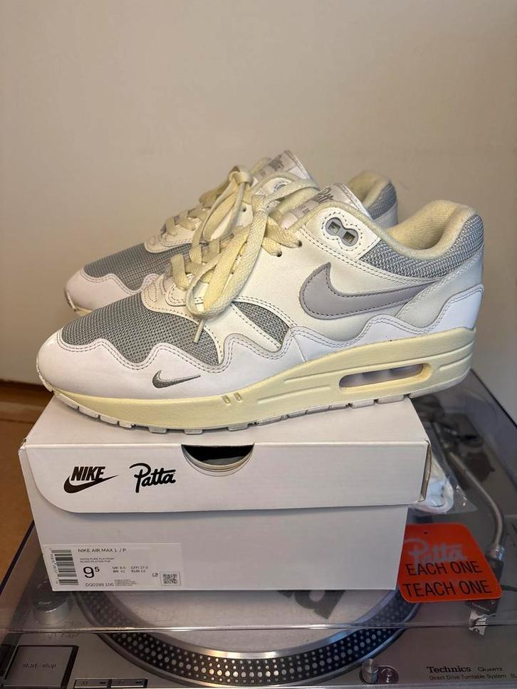 Nike Air Max 1 Patta Waves White, Kleding | Heren, Schoenen, Nieuw, Sneakers of Gympen, Wit, Ophalen of Verzenden