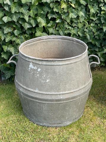 Brocante oud zinken Dolly Tub (1) beschikbaar voor biedingen