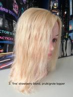 echt haar, blonde topper, Sieraden, Tassen en Uiterlijk, Ophalen of Verzenden, Zo goed als nieuw, Pruik of Haarverlenging