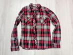 Geruite rode blouse met zilver streepje H&M mt 164, Kinderen en Baby's, Ophalen of Verzenden