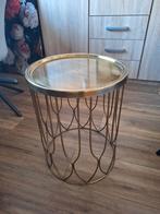 Gouden Bijzettafel - 40cm Diameter, 50cm Hoog, Ophalen