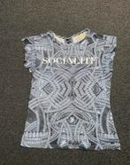 Blouw witte top van Josh V maat M met ketting op rug maat M, Kleding | Dames, T-shirts, Maat 38/40 (M), Blauw, Ophalen of Verzenden