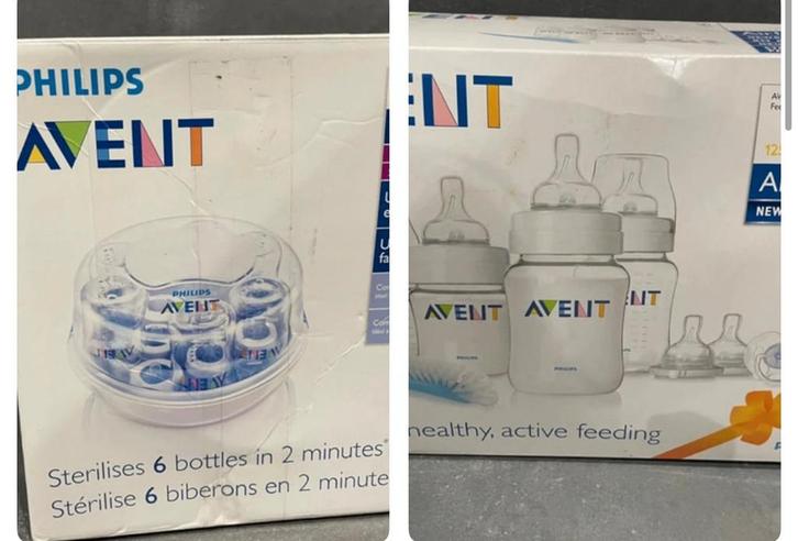 Philips AVENT Magnetron Sterilisator & starterset, Kinderen en Baby's, Babyvoeding en Toebehoren, Zo goed als nieuw, Sterilisator