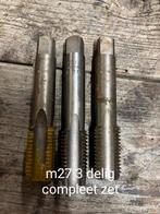 M 27 tap set  plus m18 m14 los, Doe-het-zelf en Verbouw, Draaibanken, Ophalen of Verzenden, Zo goed als nieuw, Metaaldraaibank