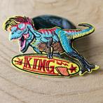 Strijk embleem applicatie Patch Dino op surfplank  Strijk em