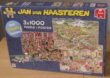 3 x 1000 stukjes Haasteren puzzel: Het Park, Casino, Biljart beschikbaar voor biedingen