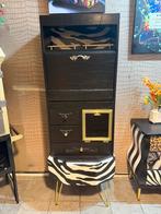 Bar/cocktail kast zwart/goud, Huis en Inrichting, Ophalen, Vlaardingen, Marlonshomeliving@hotmail.com, Zo goed als nieuw