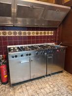 Horeca keuken 10 pits gasfornuis met oven en afzuigkap, Ophalen of Verzenden, Fornuis, Frituur en Grillen
