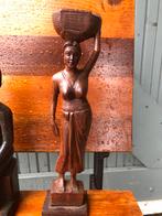 Vintage Handgesneden Houten Beeld uit Bali, Antiek en Kunst, Kunst | Beelden en Houtsnijwerken, Ophalen of Verzenden