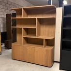 vakkenkast japandi eiken fineer 180x220cm, Met deur(en), Eikenhout, Zo goed als nieuw, 25 tot 50 cm