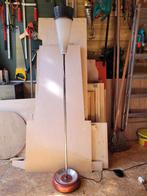 Vintage 50s/60s Vloerlamp - Metaal & Glas - 132cm, Ophalen of Verzenden