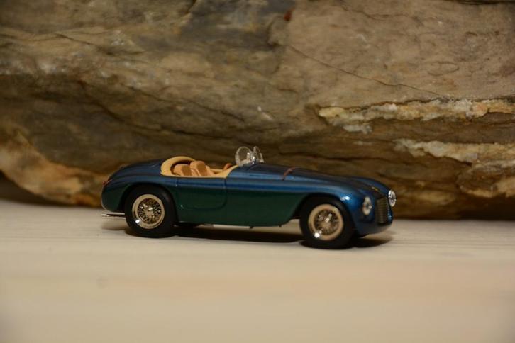 1/43 Ferrari 166 MM spider blauw/groen, Hobby en Vrije tijd, Modelauto's | 1:43, Zo goed als nieuw, Auto, Overige merken, Ophalen of Verzenden