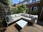 Tuinset aluminium hoekbank, kussen met tafel  €125,-, Tuin en Terras, Tuinsets en Loungesets, Ophalen, Gebruikt, Aluminium