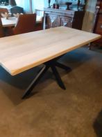 Massief eiken tafel,160x85.NIEUW., Ophalen, 50 tot 100 cm, Vijf personen of meer, Eikenhout