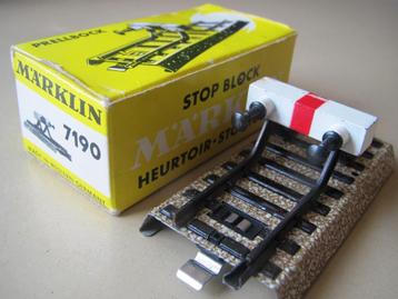 Märklin 7190 stootblok in OVP metaal M-rail prima beschikbaar voor biedingen