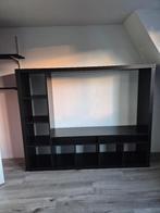 Zwarte Vakkenkast ikea voor tv, Huis en Inrichting, Ophalen, Gebruikt, 150 tot 200 cm, 150 tot 200 cm