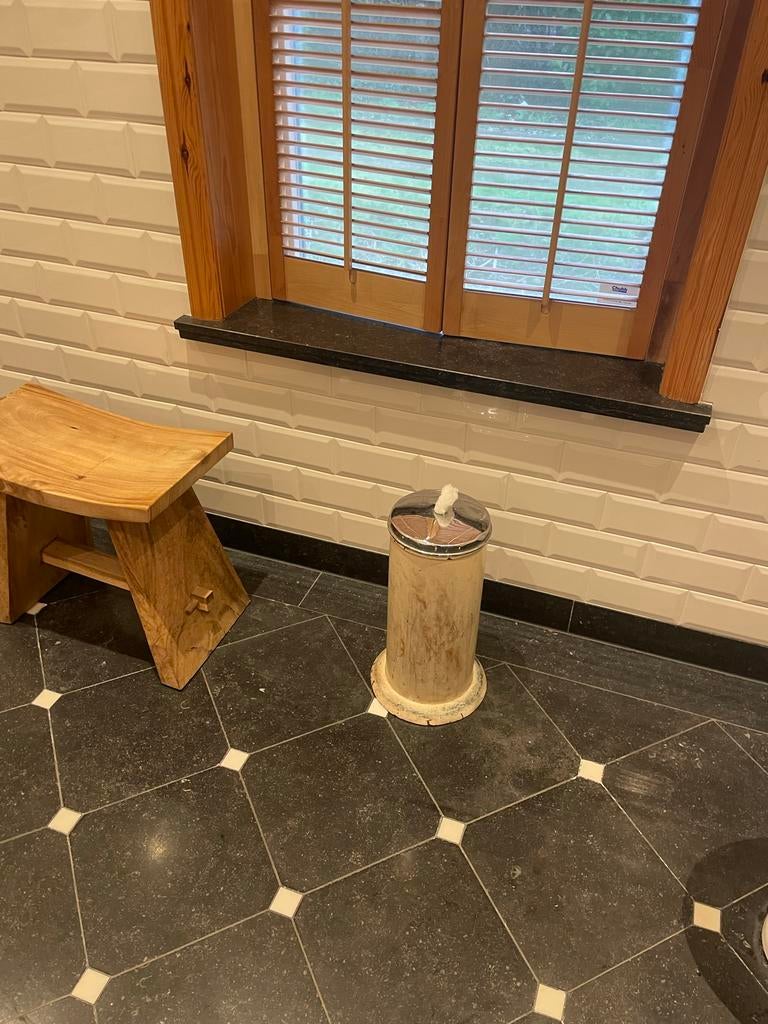 Vintage Wattenpot Herenkapper - Badkamer Accessoire, Ophalen, Gebruikt, Minder dan 10 liter, Metaal