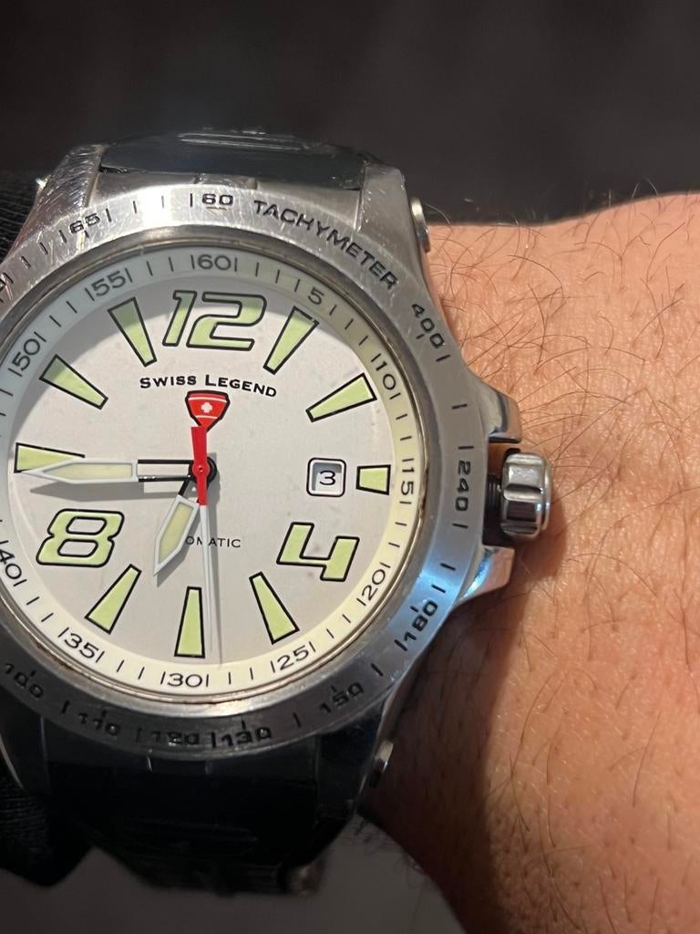 Swiss Legend Automatic horloge – Sprint Racer – Swiss Made, Overige merken, Gebruikt, Staal, Polshorloge