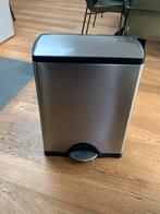 Simplehuman RVS afvalbak, Huis en Inrichting, Woonaccessoires | Prullenbakken, Ophalen, Met pedaal, 50 tot 75 cm, 40 liter of meer