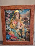 Prachtig Perzisch Schilderij met Houten Frame, Ophalen