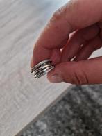 Dubbele zilver ring, 18 tot 19, Ophalen of Verzenden, Zo goed als nieuw, Dame